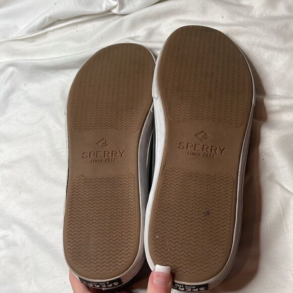 Sperry Top-Sider Striper LTT Grey Leather Lace Up Sneakers. Size 12 - Picture 5 of 8